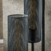 Stehleuchte Tube Mesh gestuft 5-Fassungen / Artic schwarz