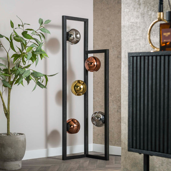 STELLAR Stehleuchte 5-Fassungen / Artic schwarz