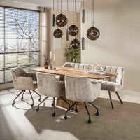 Pendelleuchte STELLAR 5+4F – 9-flammig – Sienna Braun oder Beige