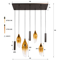 Pendelleuchte Cocoon 4+3-Fassungen