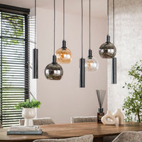 Pendelleuchte Sfera Tricolore 4+3-Fassungen