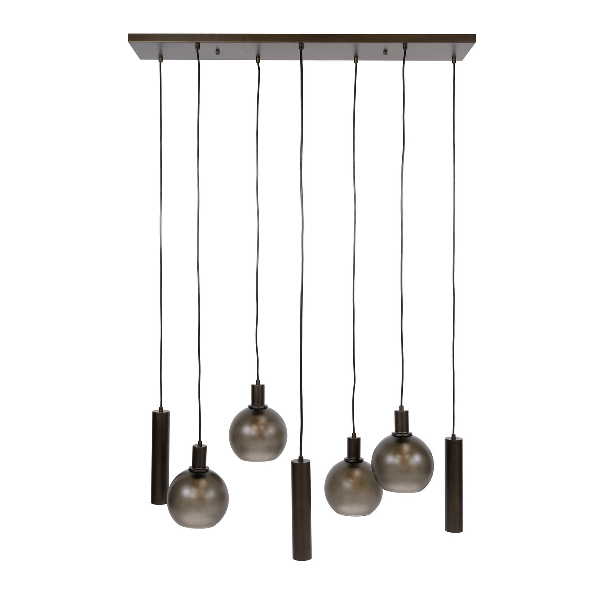 Pendelleuchte Sfera Tricolore 4+3-Fassungen