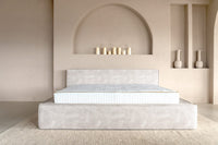 Sitheim Polsterbett Adore Element Pearl Beige, Integrierter Staulattenrost, aufbewarung box