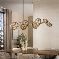 Pendelleuchte Hover Metallringe 6-Fassungen