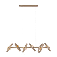 Pendelleuchte Hover Metallringe 6-Fassungen