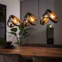Pendelleuchte Hover Metallringe 6-Fassungen