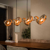 Pendelleuchte Hover Metallringe 8-Fassungen