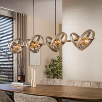 Pendelleuchte Hover Metallringe 8-Fassungen