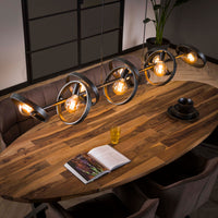 Pendelleuchte Hover Metallringe 8-Fassungen
