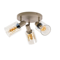 Deckenleuchte Sepiora rund 3-Fassung / Beige