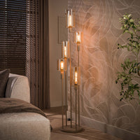 EUPHORIA Handcrafted driftwood table lamp 45cm beige with linen shade