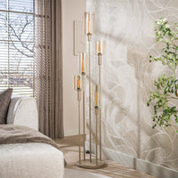 EUPHORIA Handcrafted driftwood table lamp 45cm beige with linen shade