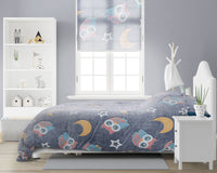 Children's bed linen glow in the dark night owl 