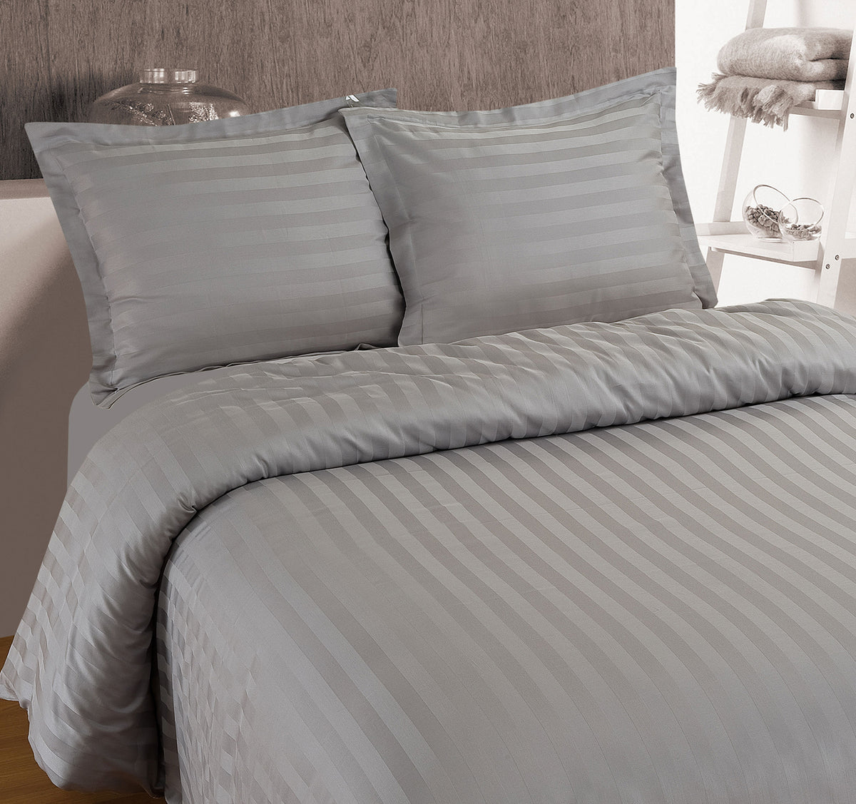 Bettwäsche Hotel Stripe Bettbezug mit Kissenbezug