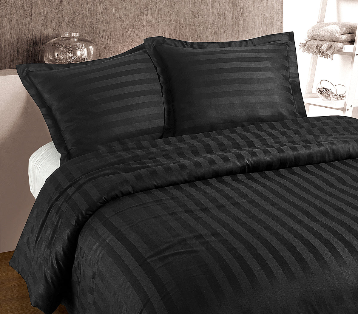 Bettwäsche Hotel Stripe Bettbezug mit Kissenbezug
