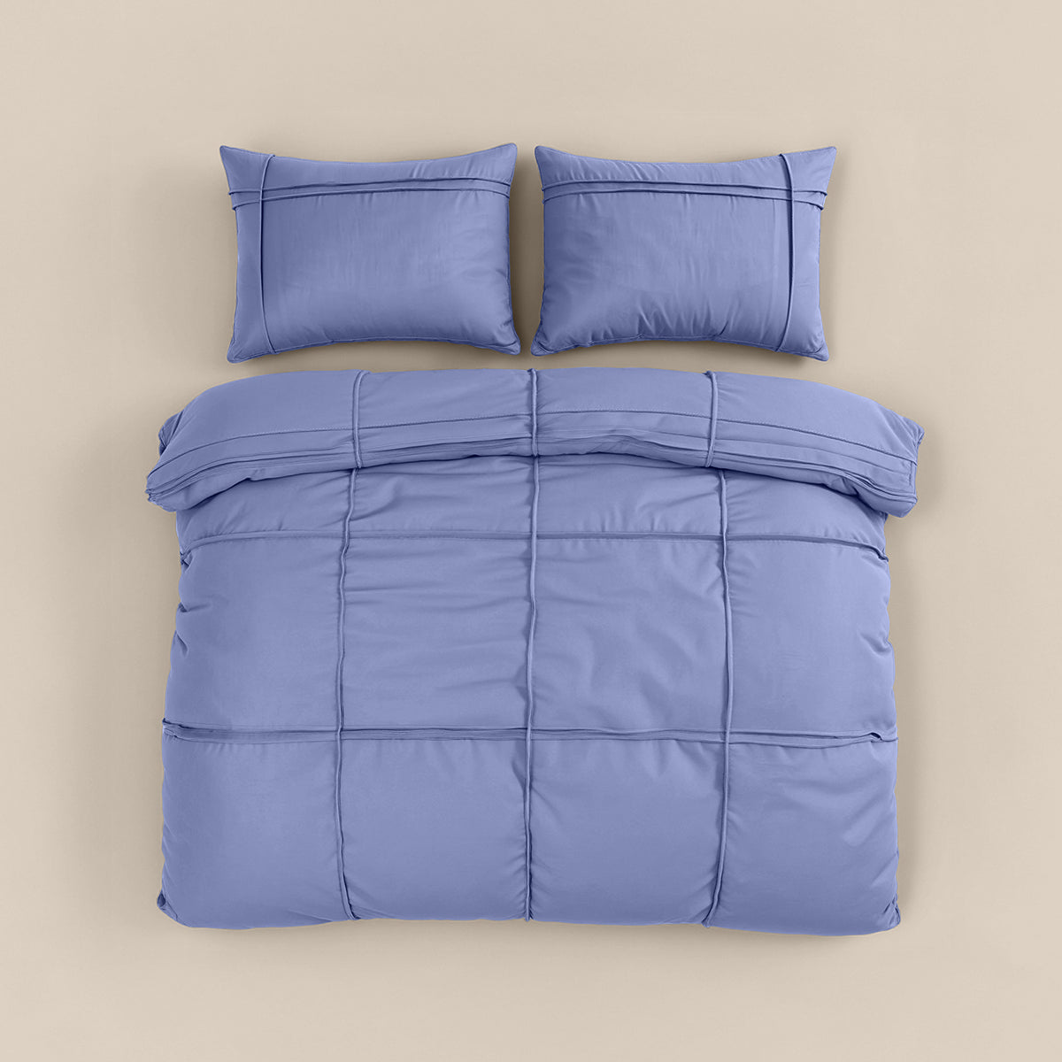 Bettwäsche Washed Tufted Blau Bettbezug & Kissenbezüge