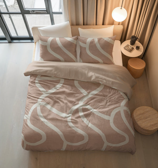 Bettwäsche Contours Peach Baumwolle Bettbezug & Kissenbezüge