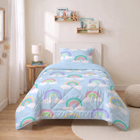 Kinderbettdecke 2-in-1 mit integriertem Bezug, inkl. Kissenbezug –verschiedene Designs