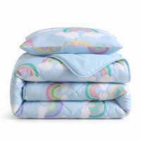 Kinderbettdecke 2-in-1 mit integriertem Bezug, inkl. Kissenbezug –verschiedene Designs