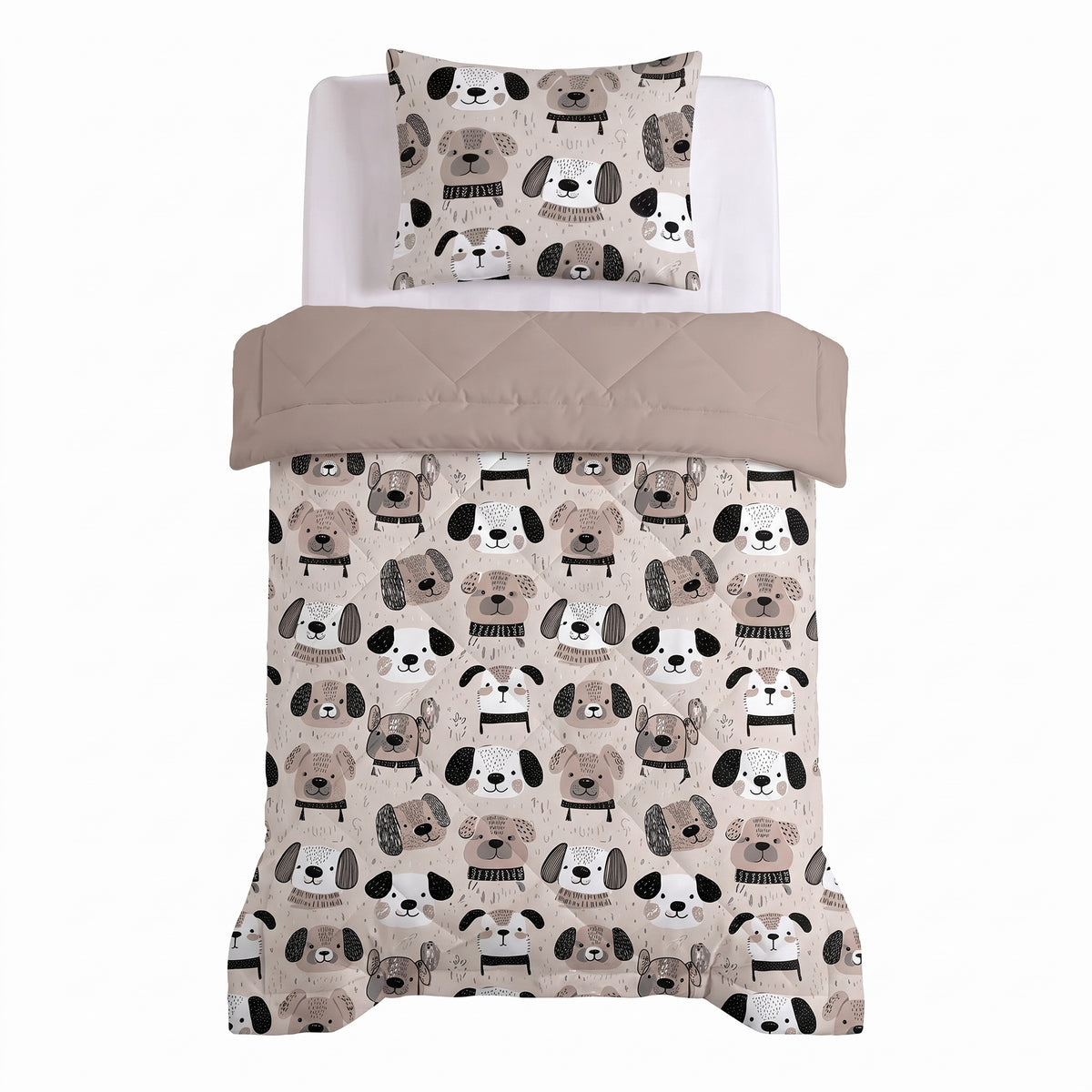 Kinderbettdecke 2-in-1 mit integriertem Bezug, inkl. Kissenbezug –verschiedene Designs