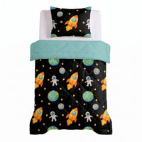 Kinderbettdecke 2-in-1 mit integriertem Bezug, inkl. Kissenbezug –verschiedene Designs