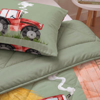 Kinderbettdecke 2-in-1 mit integriertem Bezug, inkl. Kissenbezug –verschiedene Designs