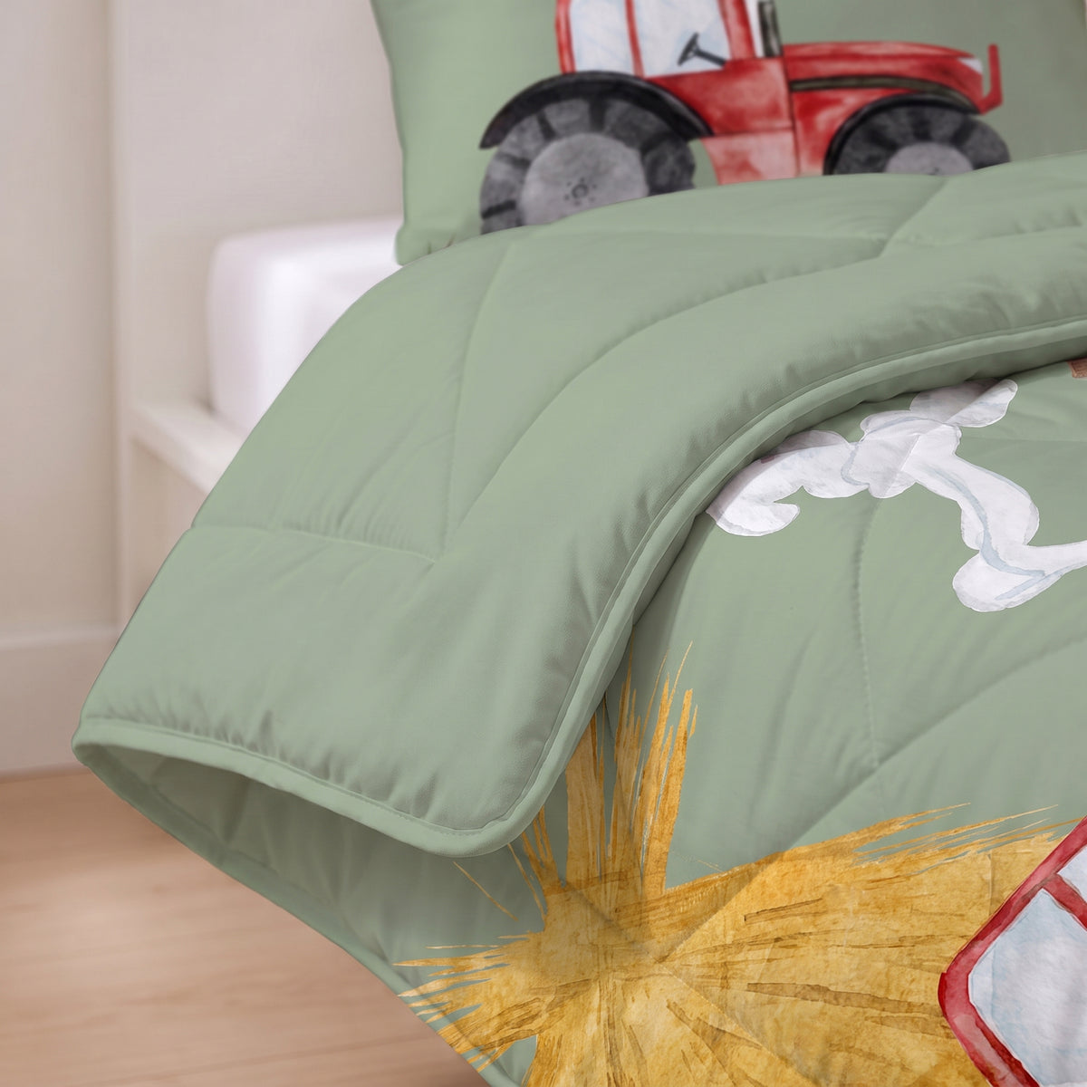 Kinderbettdecke 2-in-1 mit integriertem Bezug, inkl. Kissenbezug –verschiedene Designs