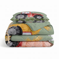 Kinderbettdecke 2-in-1 mit integriertem Bezug, inkl. Kissenbezug –verschiedene Designs
