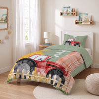 Kinderbettdecke 2-in-1 mit integriertem Bezug, inkl. Kissenbezug –verschiedene Designs