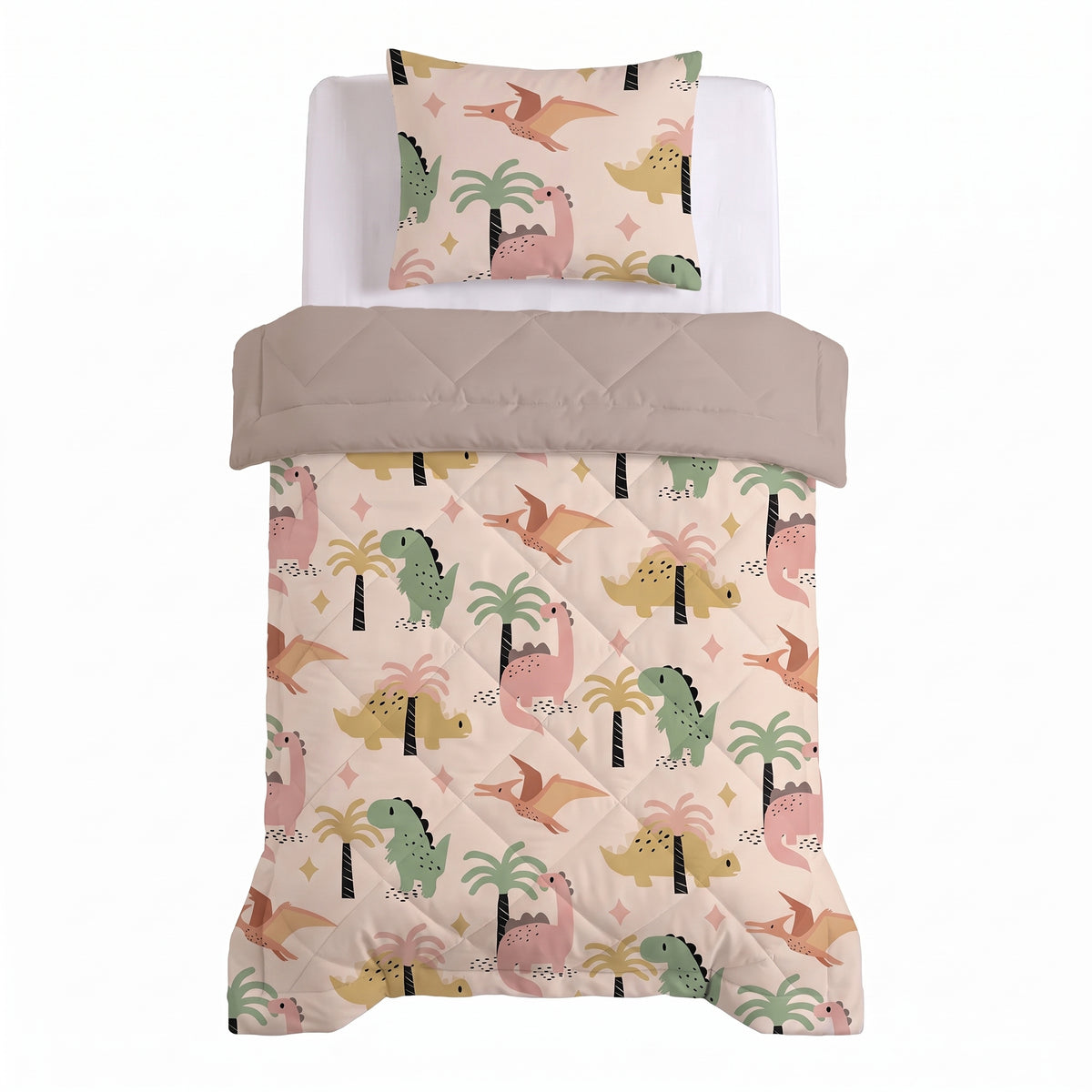 Kinderbettdecke 2-in-1 mit integriertem Bezug, inkl. Kissenbezug –verschiedene Designs
