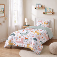 Kinderbettdecke 2-in-1 mit integriertem Bezug, inkl. Kissenbezug –verschiedene Designs