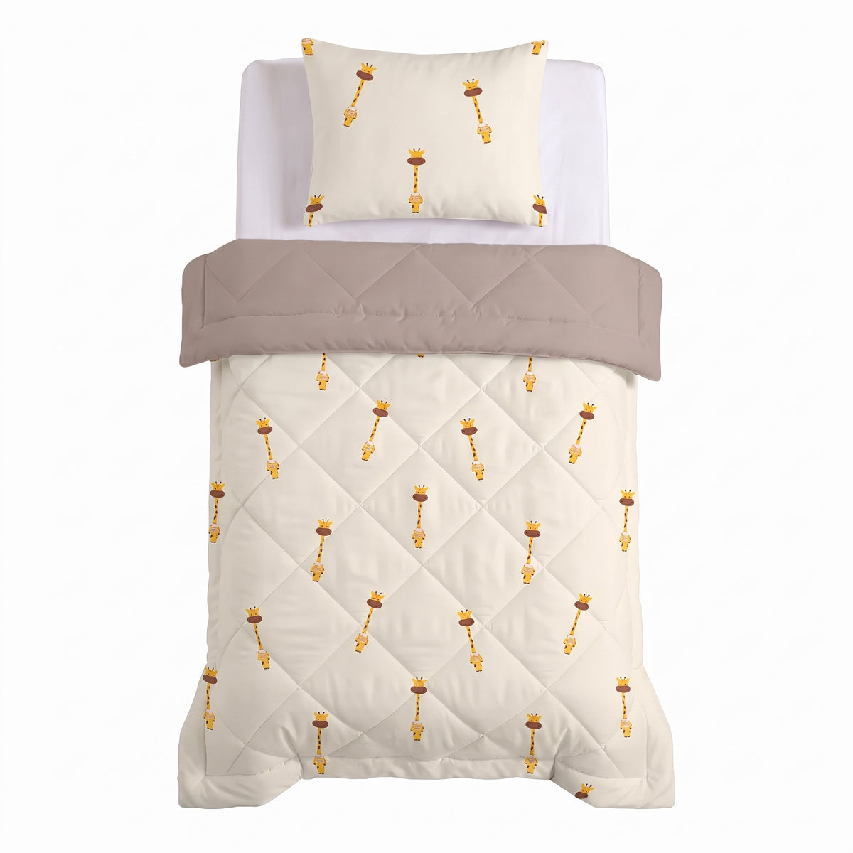 Kinderbettdecke 2-in-1 mit integriertem Bezug, inkl. Kissenbezug –verschiedene Designs
