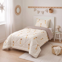 Kinderbettdecke 2-in-1 mit integriertem Bezug, inkl. Kissenbezug –verschiedene Designs
