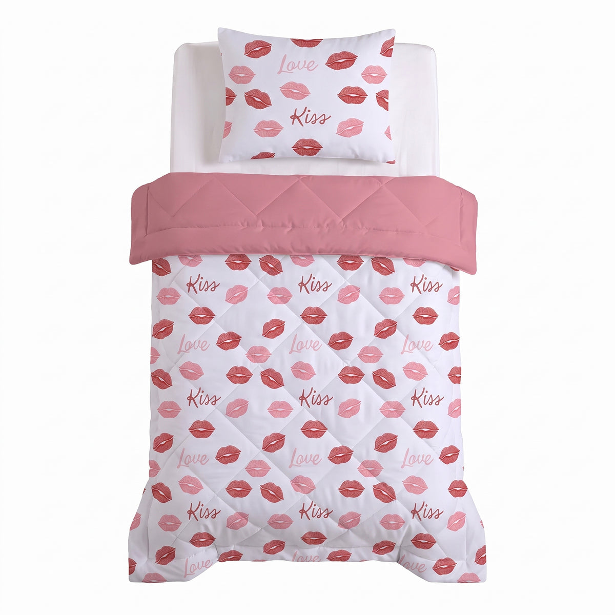 Kinderbettdecke 2-in-1 mit integriertem Bezug, inkl. Kissenbezug –verschiedene Designs