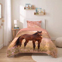 Kinderbettdecke 2-in-1 mit integriertem Bezug, inkl. Kissenbezug –verschiedene Designs