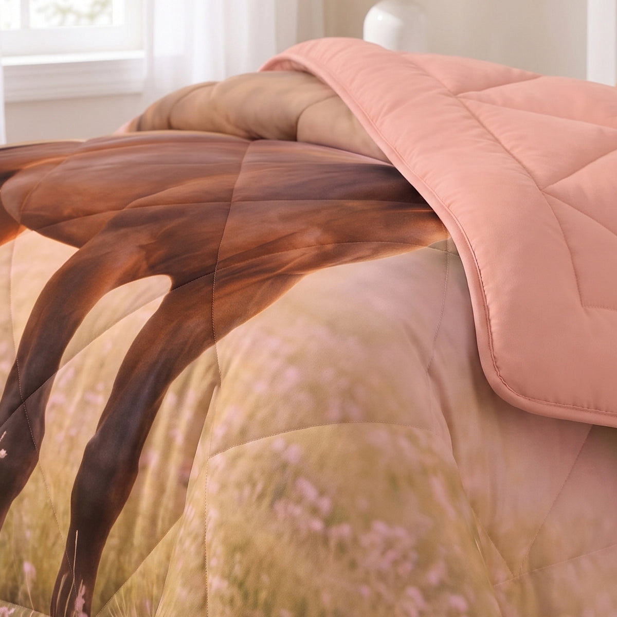 Kinderbettdecke 2-in-1 mit integriertem Bezug, inkl. Kissenbezug –verschiedene Designs