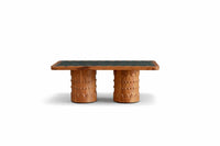 ARCHITECTURE Industrial coffee table 100cm oiled oak black frame