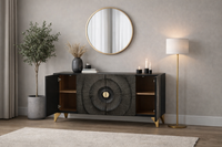 AMAZONAS solid sideboard 160cm mango wood natural front design