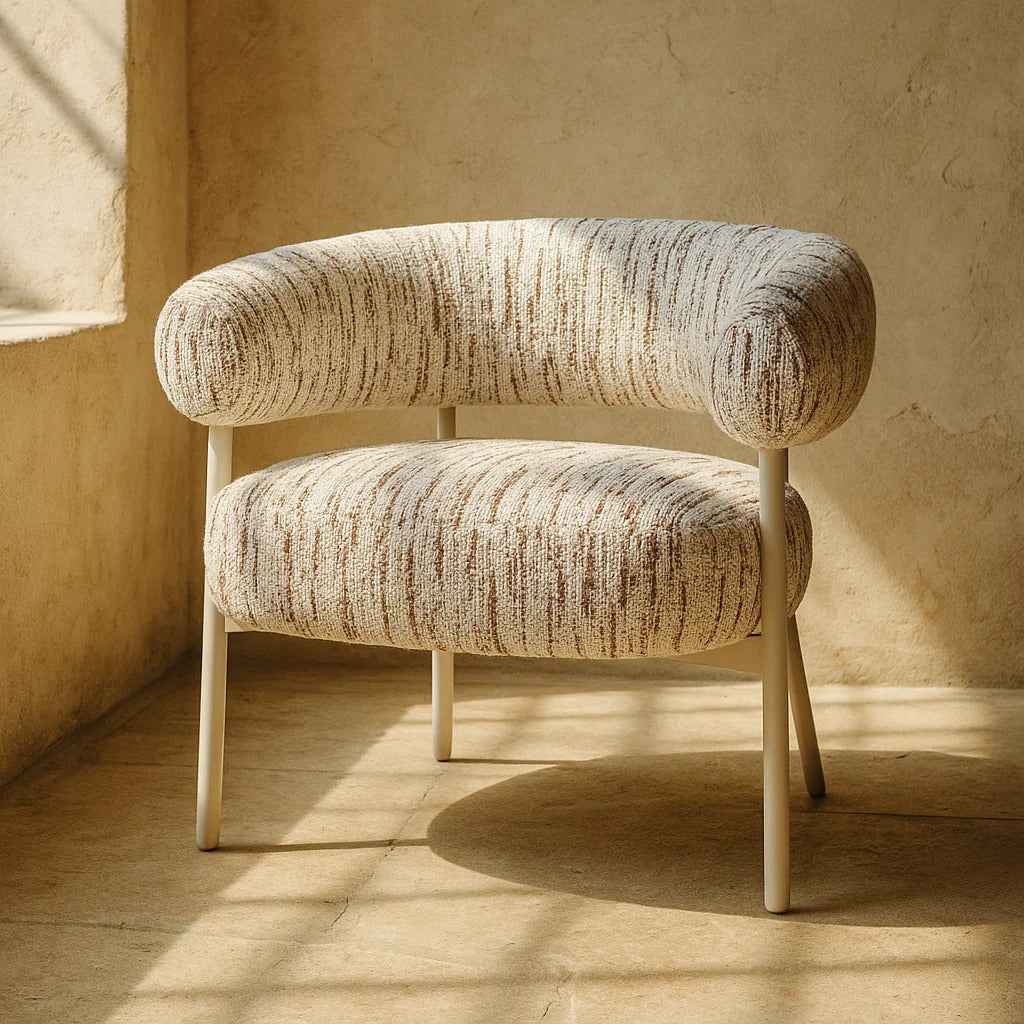 DA COSTA Sessel Strukturstoff Metallbeine