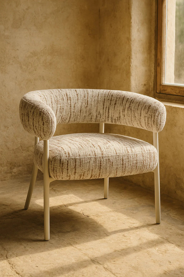 DA COSTA Sessel Strukturstoff Metallbeine