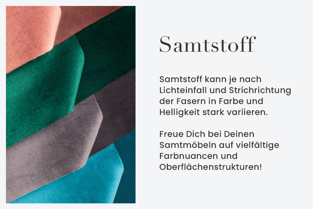 BABYLON 3-Sitzer Sofa 200cm Samt mit Ziersteppung