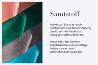 BABYLON 3-Sitzer Sofa 200cm Samt mit Ziersteppung