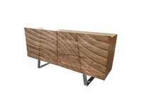 Sideboard WAVES Massives Sideboard Akazienholz - Handgefertigter aufwendige 3D
