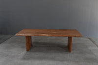 Esstisch Massivholz Akazie Baumkante Natur 5cm Platte