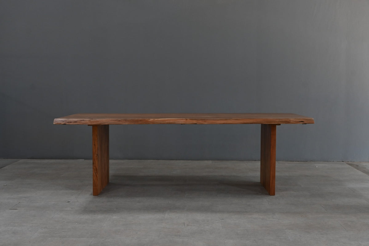 Esstisch Massivholz Akazie Baumkante Natur 5cm Platte