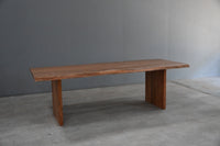 Esstisch Massivholz Akazie Baumkante Natur 5cm Platte