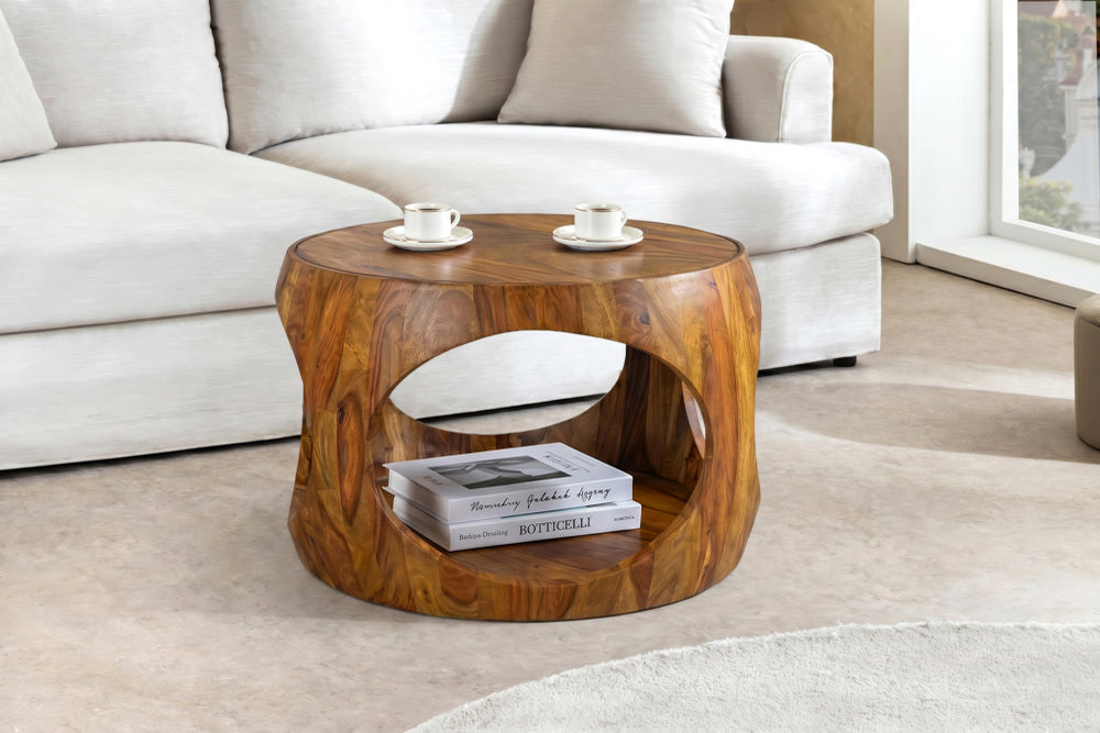 ARCHITECTURE Industrial coffee table 100cm oiled oak black frame