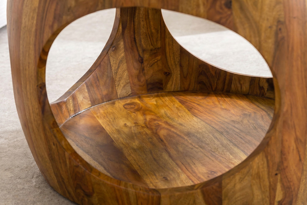 ARCHITECTURE Industrial coffee table 100cm oiled oak black frame