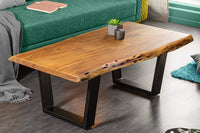 ARCHITECTURE Industrial coffee table 100cm oiled oak black frame