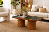 ARCHITECTURE Industrial coffee table 100cm oiled oak black frame
